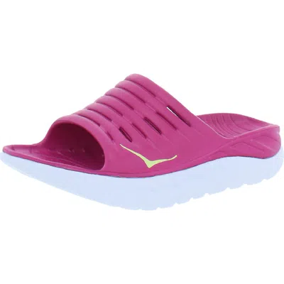 Hoka Ora Womens Flat Slip On Pool Slides In Multi