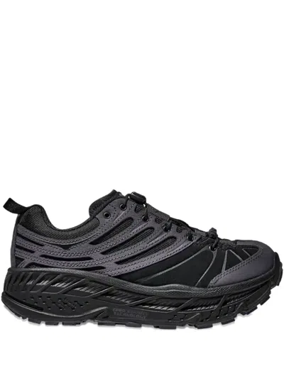 Hoka Stinson Evo Og Rubber-trimmed Mesh Running Sneakers In Black
