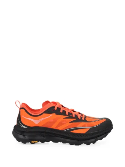 Hoka Panelled Mesh Low-top Sneakers In Orange