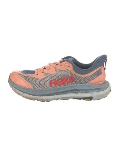 Pre-owned Hoka Patterned Athletic Sneakers In Blue