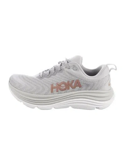 Pre-owned Hoka Patterned Athletic Sneakers In Gray
