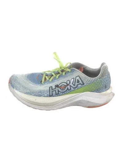 Pre-owned Hoka Printed Athletic Sneakers In Blue