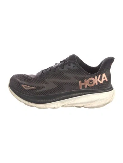 Pre-owned Hoka Printed Sneakers In Black
