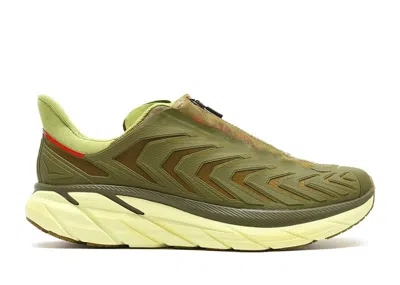 Pre-owned Hoka Project Clifton Sneakers In Avocado/dark Citron