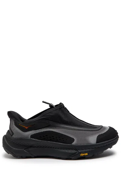 Hoka Project Transport Panelled Mesh Sneakers In Black