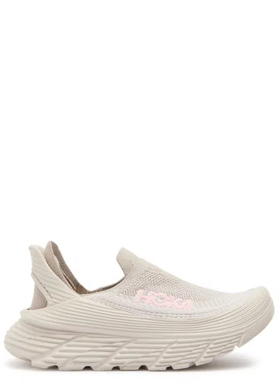 Hoka Restore Tc Knitted Sneakers In Grey
