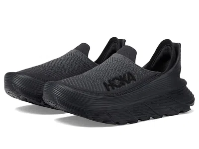 Hoka Restore Tc Shoes Black/black : In Blue