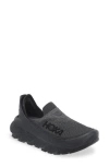 Hoka Restore Tc Rubber-trimmed Stretch-knit Slip-on Sneakers In Black