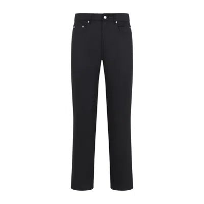 Hoka Rick Owens  Headon Black Pants In Linen Twill