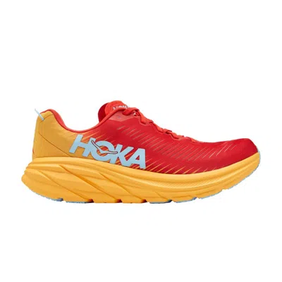 Pre-owned Hoka Rincon 3 'fiesta Amber Yellow' In Red