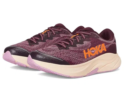 Hoka Rincon 4 (big Kid) Kids Shoes Black Cherry/classic Mauve : 5.5 Big Kid M, Textile