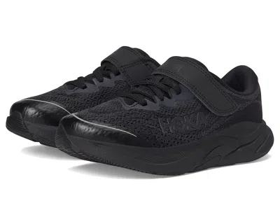 Hoka Rincon 4 (little Kid) Kids Shoes Black/black : 11 Little Kid M, Textile