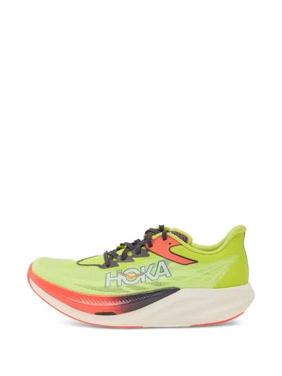 Hoka U Rocket X 3 Mesh Sneaker In Yellow