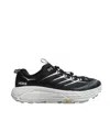 Hoka Black/cosmic Grey Mafate Three2 Sneakers In Black