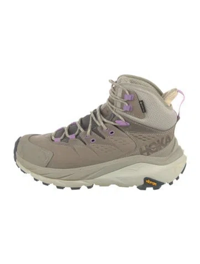 Pre-owned Hoka Rubber Athletic Sneakers In Neutrals
