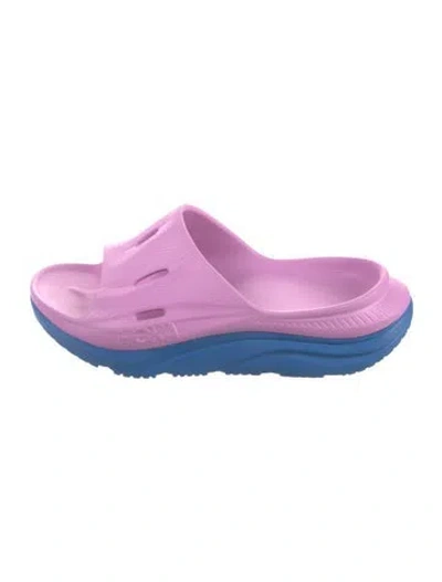 Pre-owned Hoka Rubber Slides In Purple