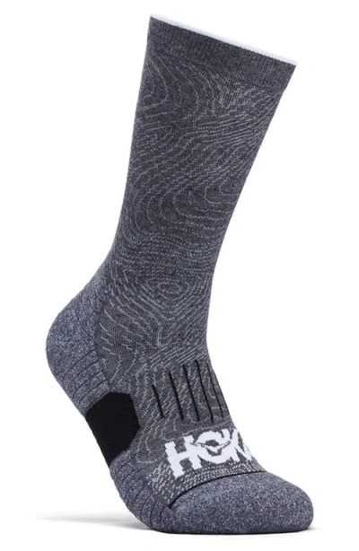 Hoka Run 3-pack Crew Socks In Gray
