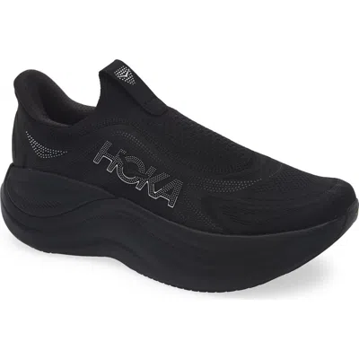 Hoka Skyward Laceless Recovery Sneaker In Black