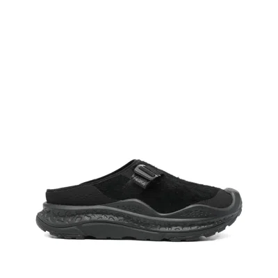 Hoka Ora Primo Ext Rubber-trimmed Suede Slip-on Sneakers In Black