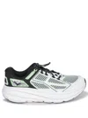Hoka Breathable Mesh White Sneakers With Cushioned Sole In Black