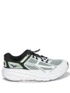 Hoka Breathable Mesh White Sneakers With Cushioned Sole In Black