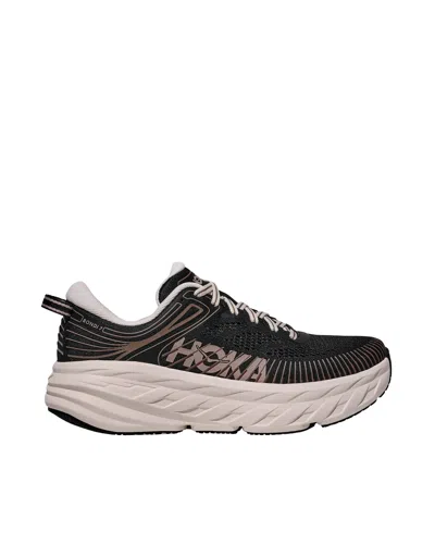 Hoka Sneakers Bondi 7 Black Rose Cream In Brown