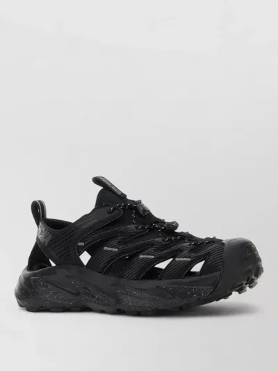Hoka Sneakers Breathable Design Chunky Sole Pull Tab In Black
