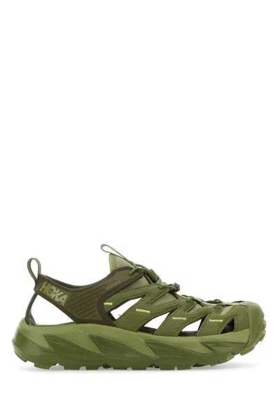Hoka One One Pistachio Green Fabric And Rubber U Hopara Sneakers