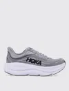 Hoka Bondi 9 Grey Low Top Sneakers With Maxi Logo Lettering On The Side In Tech Fabric Unisex In Gray