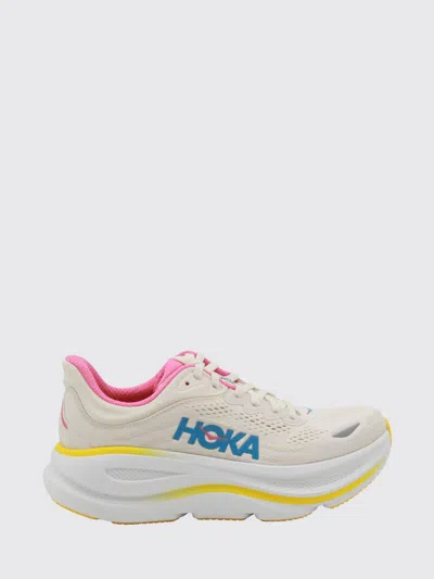 Hoka Womens  Bondi 9 In Alabaster/pink/birch
