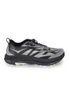 Hoka Mafate Speed 4 Lite Black Low Top Sneakers With Mesh Panels In Tech Fabric Unisex In Black