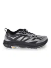 Hoka Mafate Speed 4 Lite Black Low Top Sneakers With Mesh Panels In Tech Fabric Unisex In Black