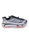 Hoka Mesh Trail Shoes With Quick-lace System In Gray
