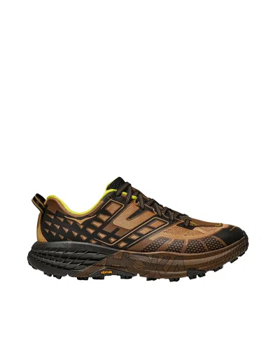 Hoka Speedgoat 2 Geometric-pattern Sneakers In Brown