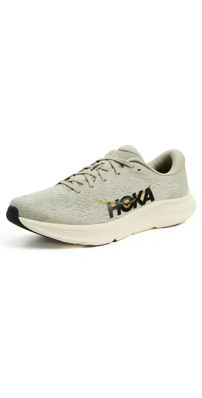 Hoka Solimar 2 Sneakers Oyster Mushroom/yellow In Green