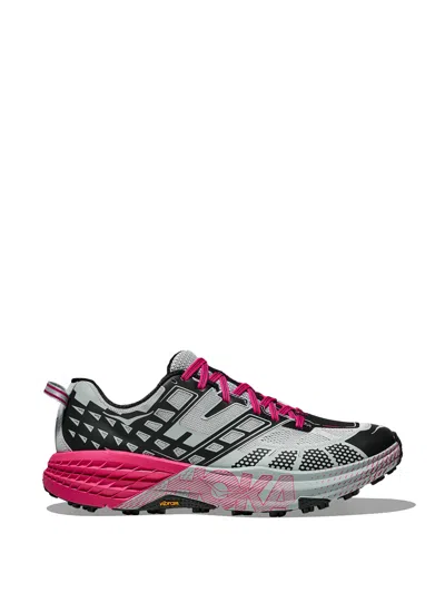 Hoka Speedgoat 2 Panelled Lace-up Sneakers In Animal Print