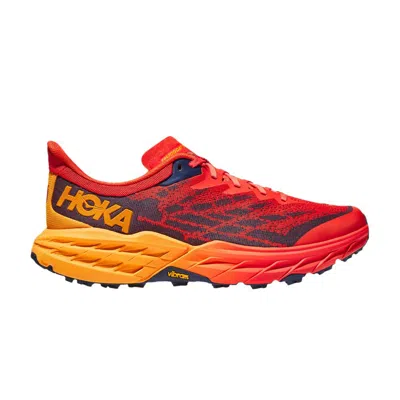 Pre-owned Hoka Speedgoat 5 'fiesta Radiant Yellow' In Red