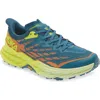 Hoka Speedgoat 5 Running Shoe In Blue Coral/evening Primrose