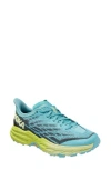 Hoka Speedgoat 5 Trail Running Shoe In Coastal Shade/green Glow