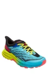 Hoka Speedgoat 5 Trail Running Shoe In Scuba Blue/black