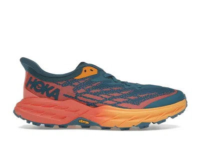 Pre-owned Hoka Speedgoat 5 (women's) Sneakers In Blue Coral/camellia In Multi