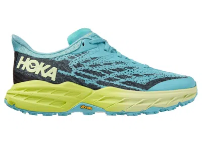 Pre-owned Hoka Speedgoat 5 (women's) Sneakers In Coastal Shade/green Glow