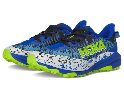 Hoka Speedgoat 6 (big Kid) Kids Shoes Night Sky/neon Lime : 6.5 Big Kid M, Synthetic