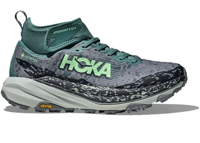 Pre-owned Hoka Speedgoat 6 Goretex (women's) Sneakers In Mountain Fog/droplet In Gray
