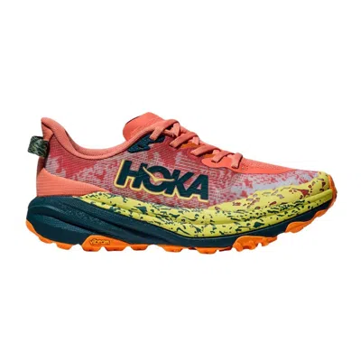 Hoka Speedgoat 6 Orange Yellow Ss25 Women Shoes In Multi
