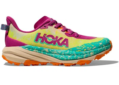 Pre-owned Hoka Speedgoat 6 Sneakers In Fuchsia/electric Aqua