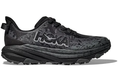 Pre-owned Hoka Speedgoat 6 Sneakers In Obsidian/outer Orbit In Black