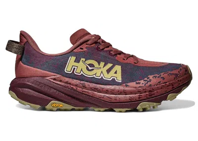 Pre-owned Hoka Speedgoat 6 (women's) Sneakers In Rouge/black Cherry