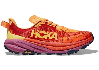 Pre-owned Hoka Speedgoat 6 (women's) Sneakers In Sherbet/beet Root