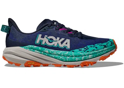 Pre-owned Hoka Speedgoat 6 (women's) Sneakers In Varsity Navy Blue/meteor